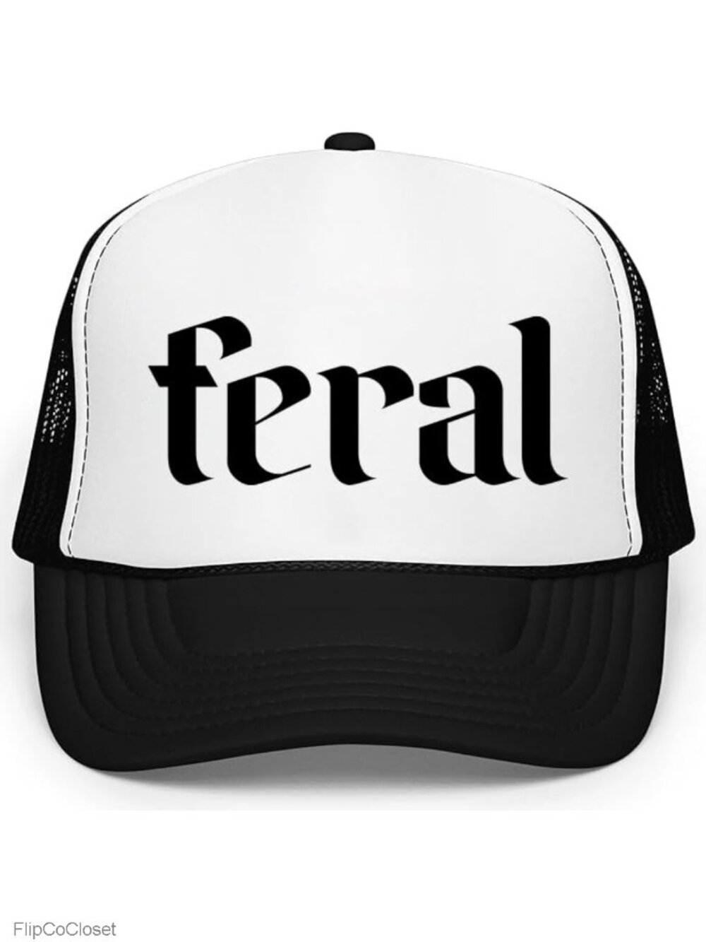 Funny Feral Trucker Hat Adjustable Snapback Unisex Polyester Mesh
